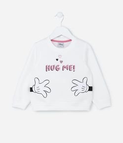 Blusão Infantil em Moletom Quentinho com Estampa Minnie - Tam 1 A 5 Anos