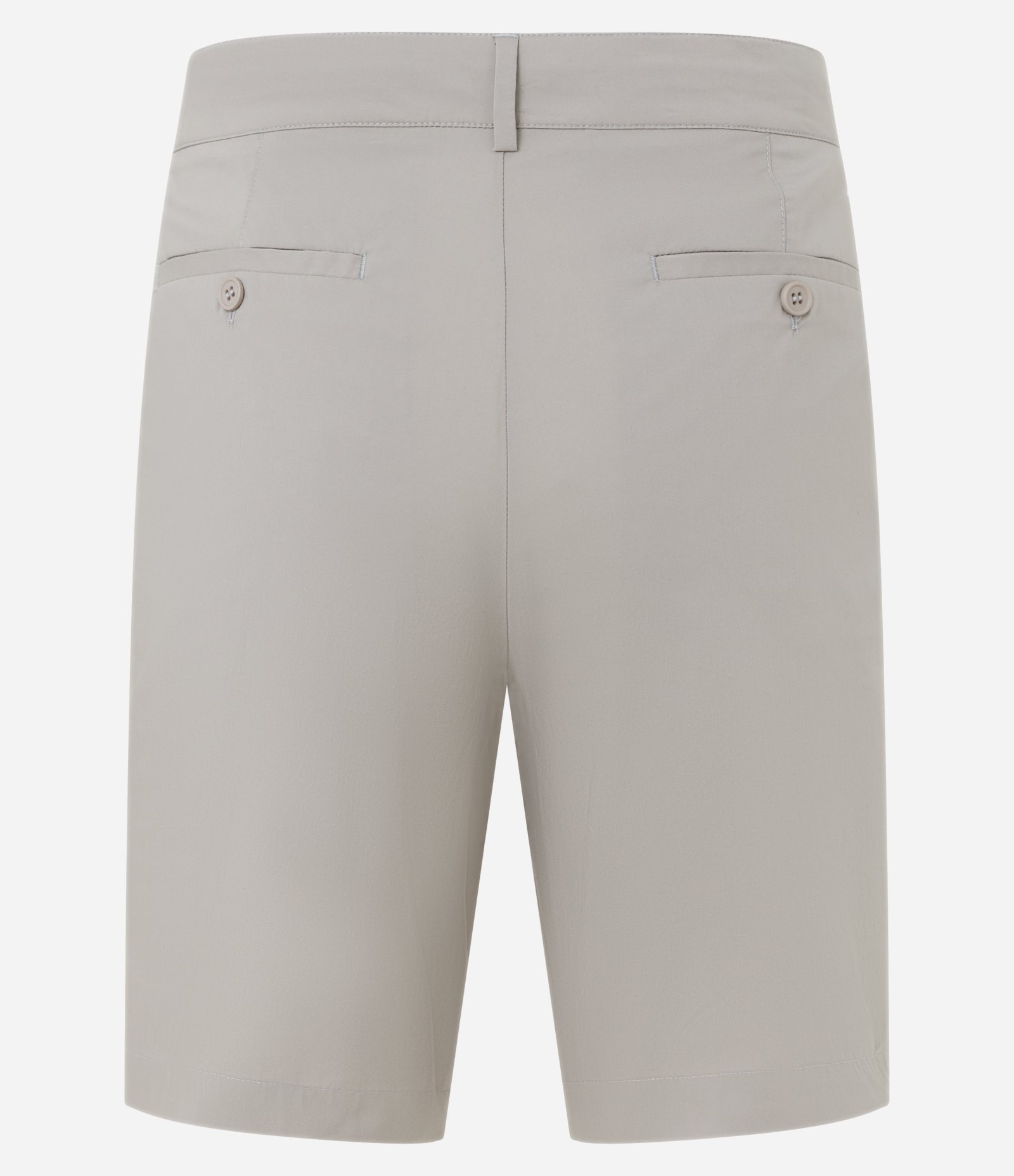 Bermuda Alfaiatada em Algodão com Passantes no Cós e Pregas Bege Acinzentado 6