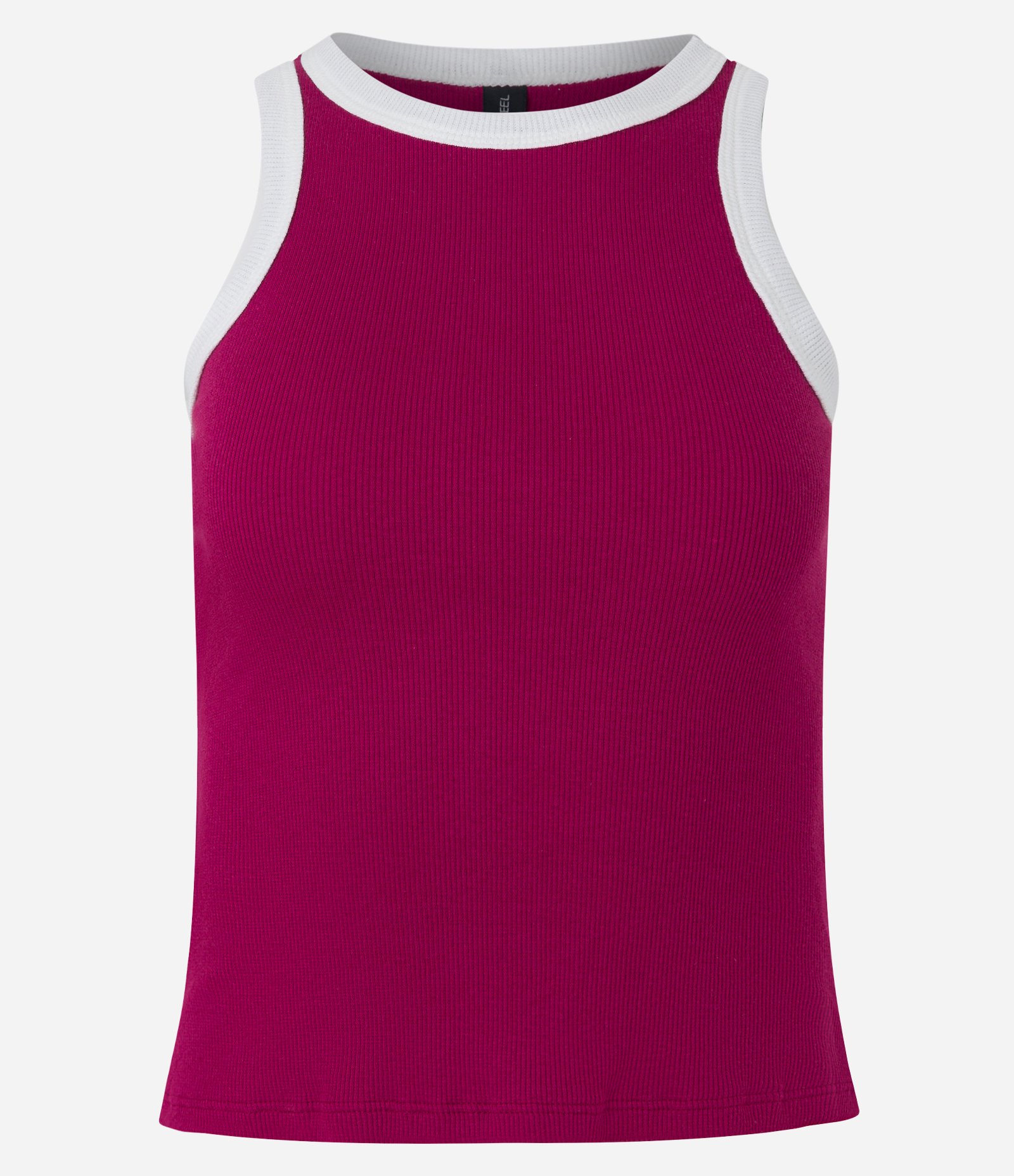 Blusa Regata em Ribana com Cava Contrastante 5