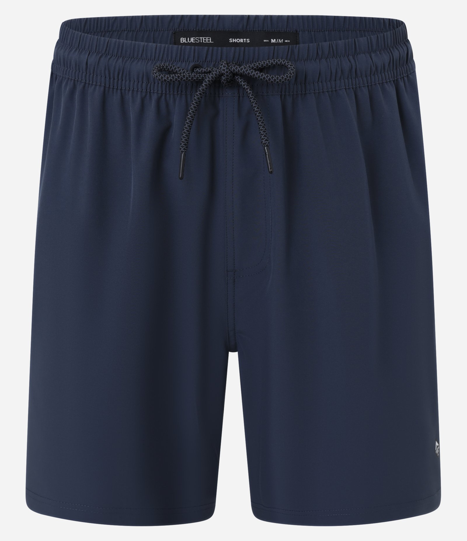 Bermuda com Bolsos e Etiqueta Emborrachada na Barra Azul Marinho 4