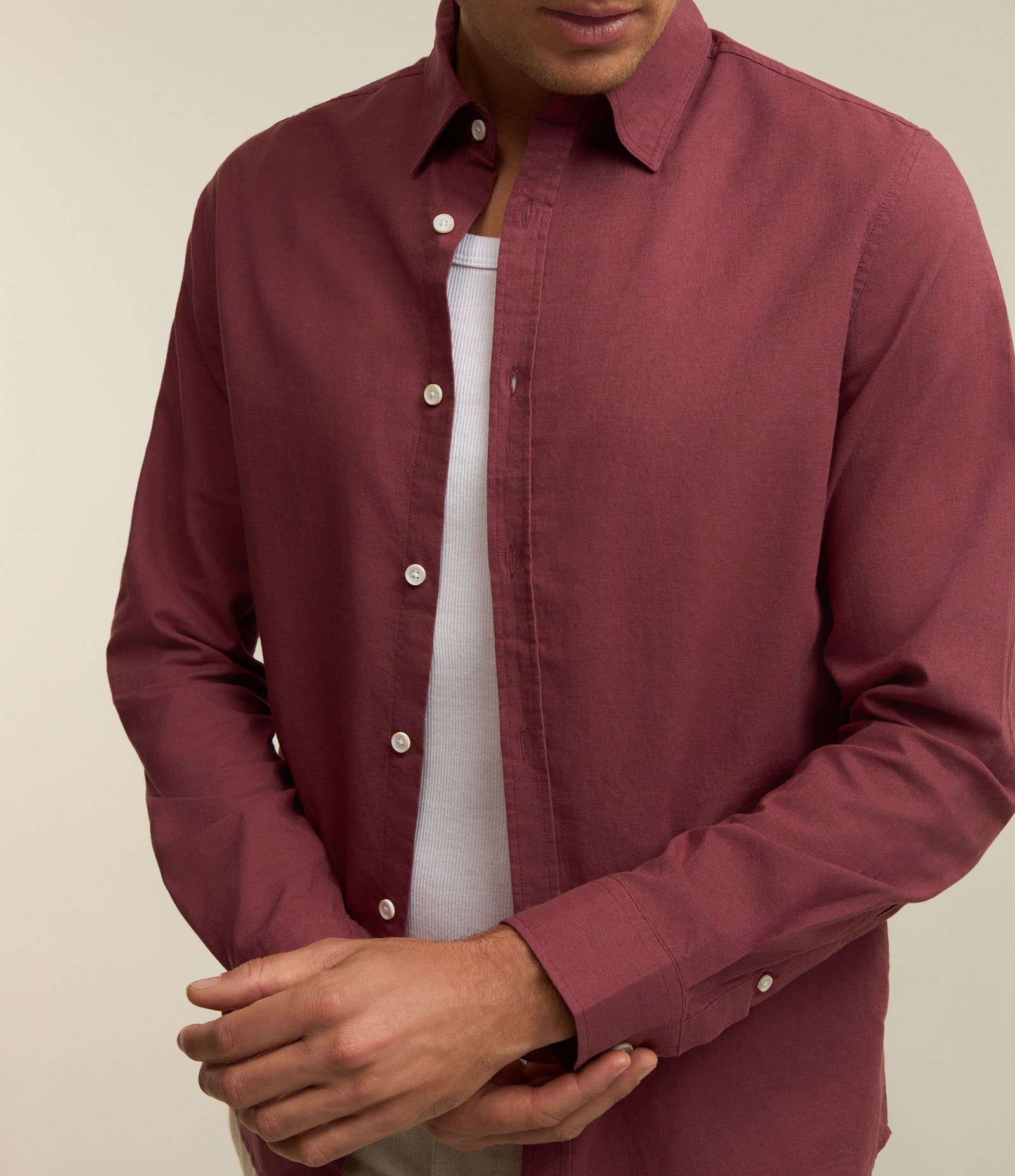 Camisa Comfort Básica em Linho e Algodão 3