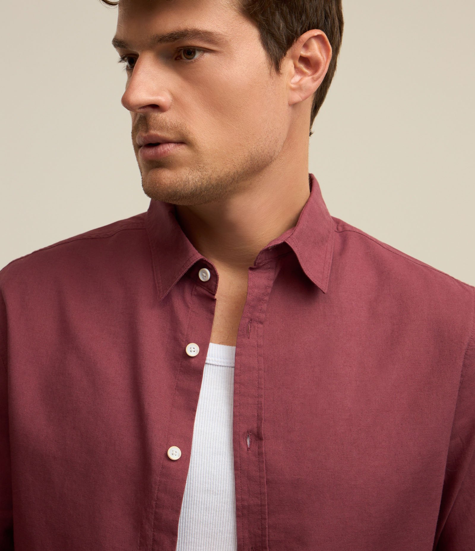 Camisa Comfort Básica em Linho e Algodão 4
