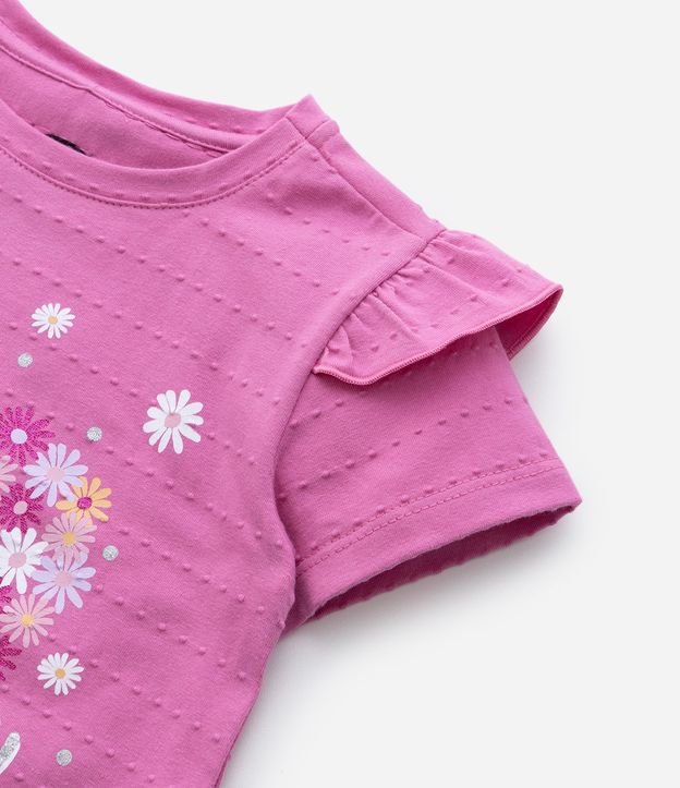 Camiseta Infantil em Meia Malha com Estampa da Skye - Tam 2 a 6 anos Rosa 4
