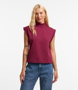 Blusa em Moletinho com Gola Alta