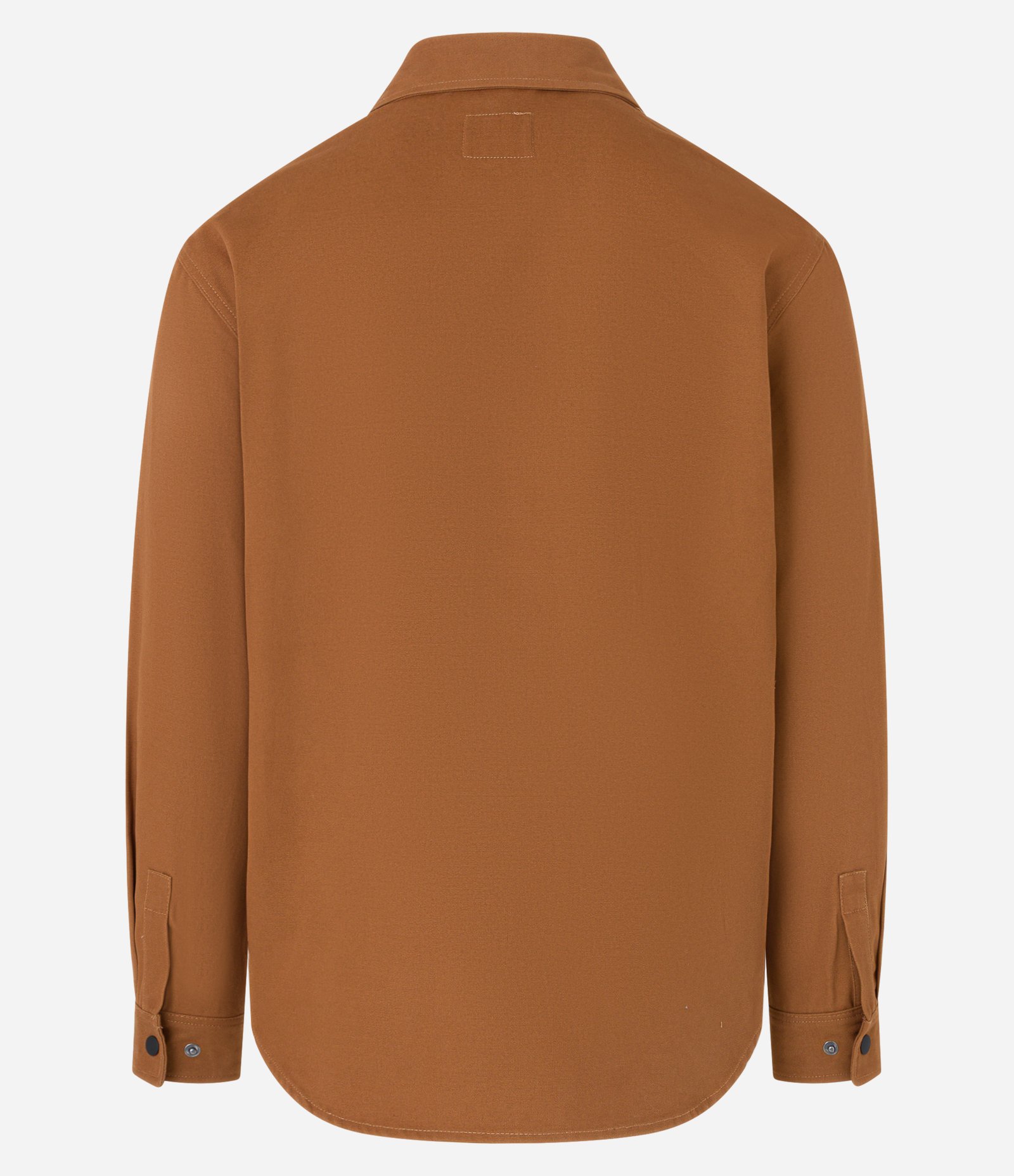 Camisa em Sarja com Botões e Bolsos Marrom 8