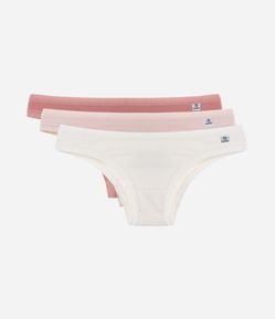 Kit 03 Calcinhas Biquíni em Algodão DelRio
