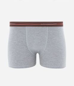 Cueca Boxer em Algodão com Cós Elástico e Lettering Lupo