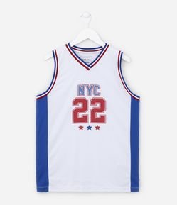 Regata Esportiva Infantil com Estampa de Basquete Sportcore - Tam 5 a 14 anos