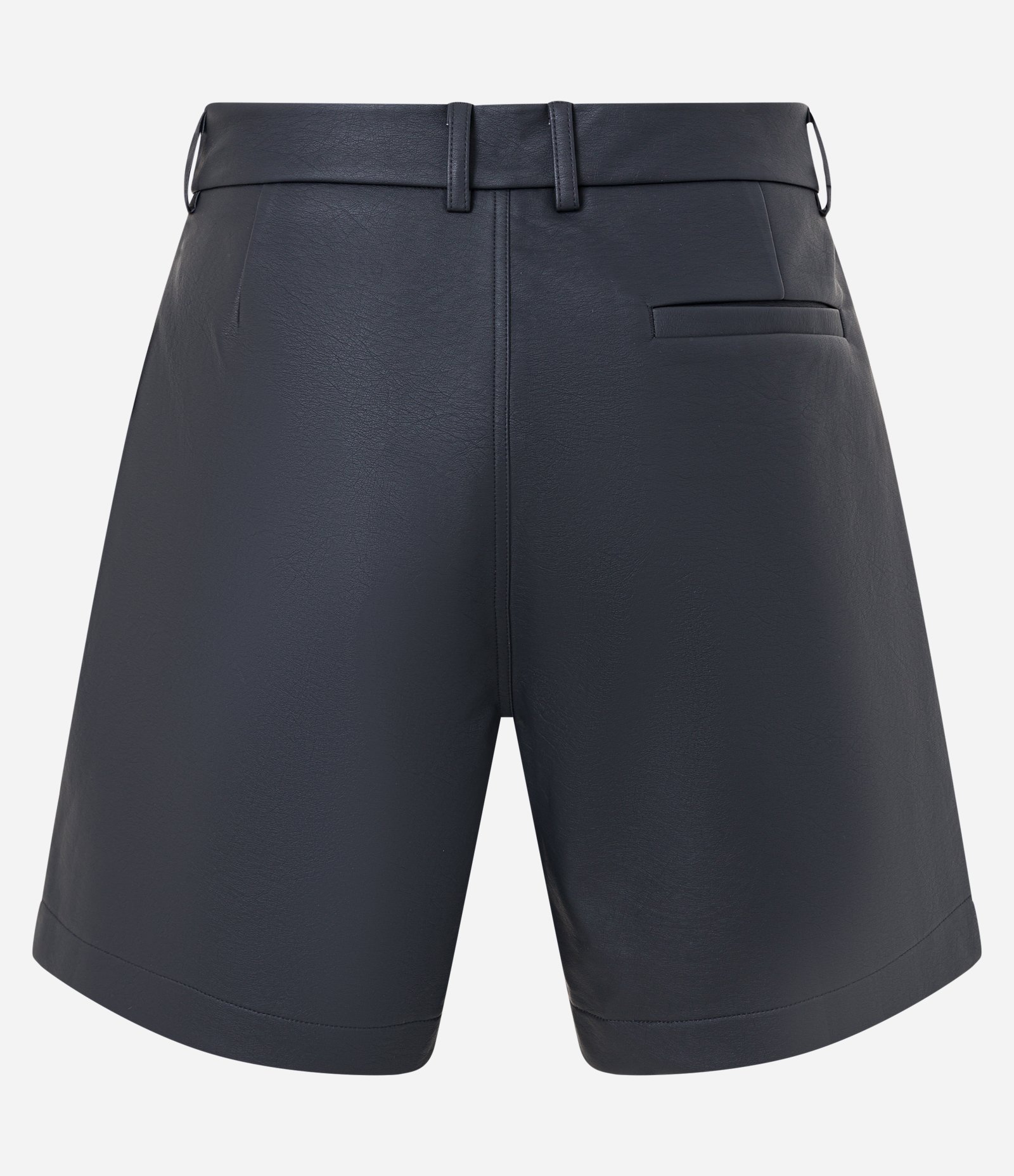 Bermuda Alfaiataria em Material Sintético Preto 7