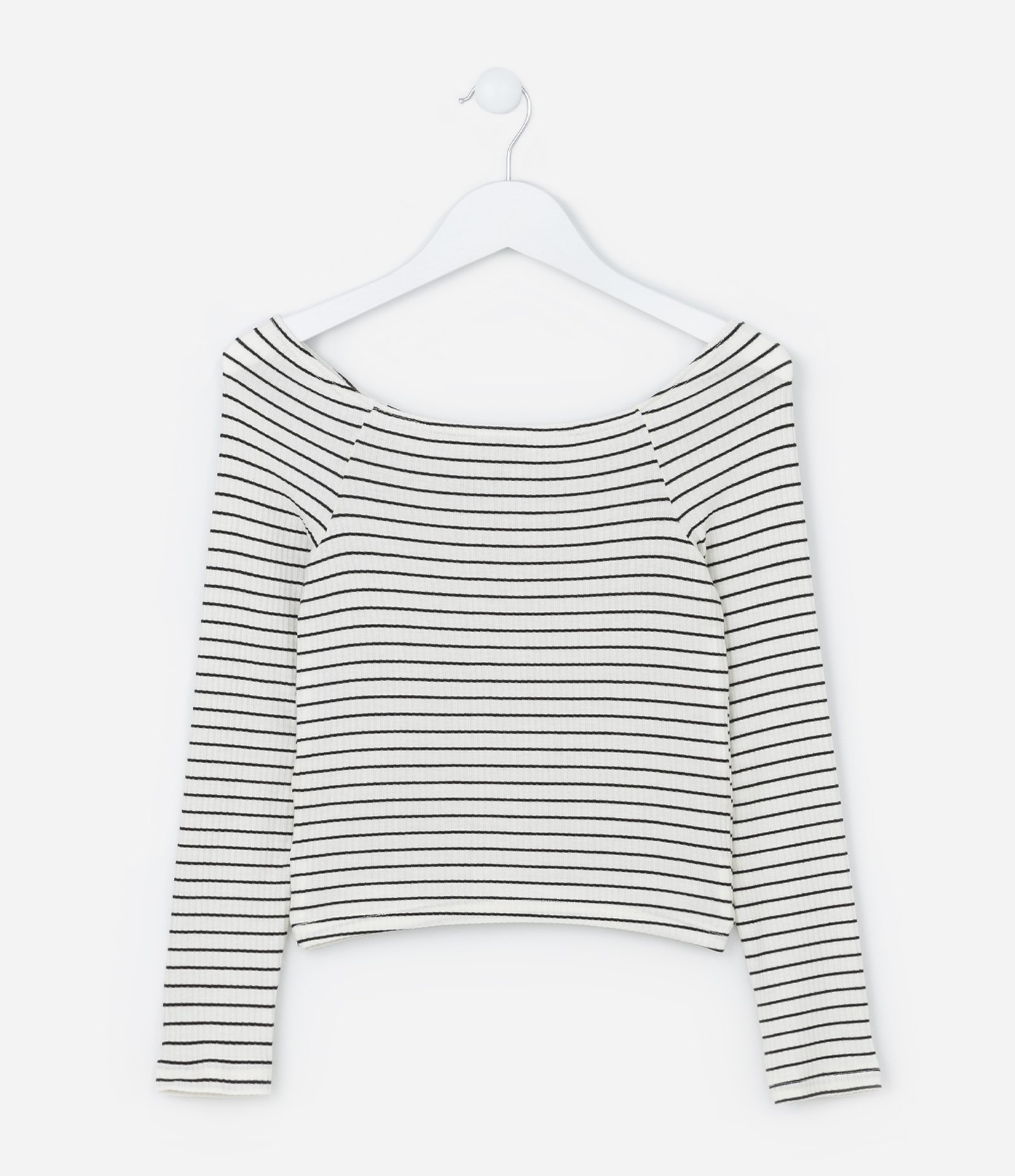Blusa Infantil Canelada com Bordado Borboleta - Tam 5 A 14 Anos Branco Neve 2