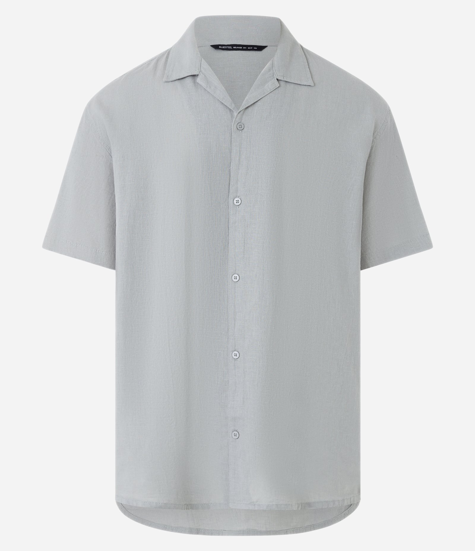 Camisa em Tricoline com Textura Cinza 4
