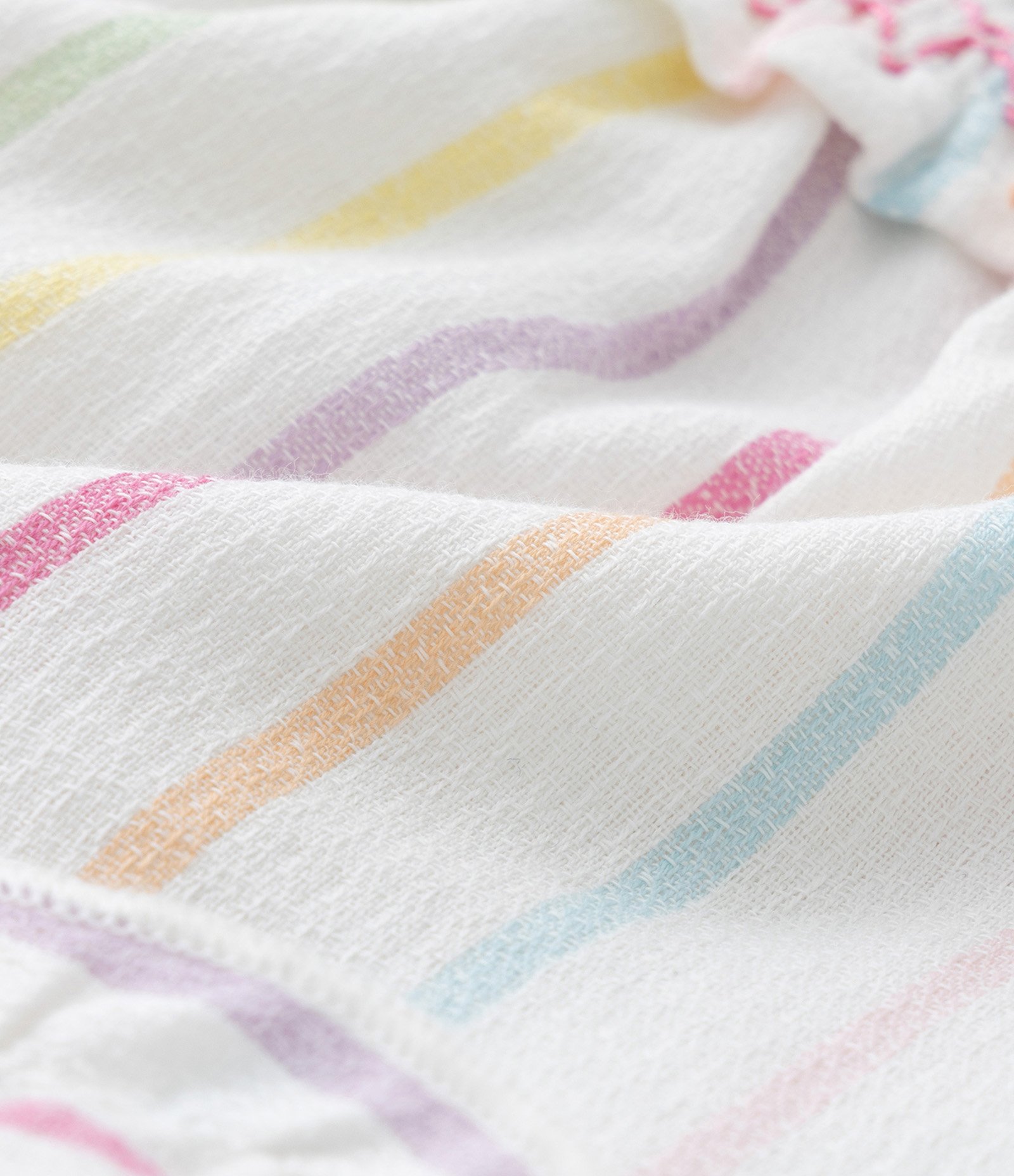 Vestido Infantil em Tricoline com Estampa de Listras- Tam 0 a 18 meses Multicores 3