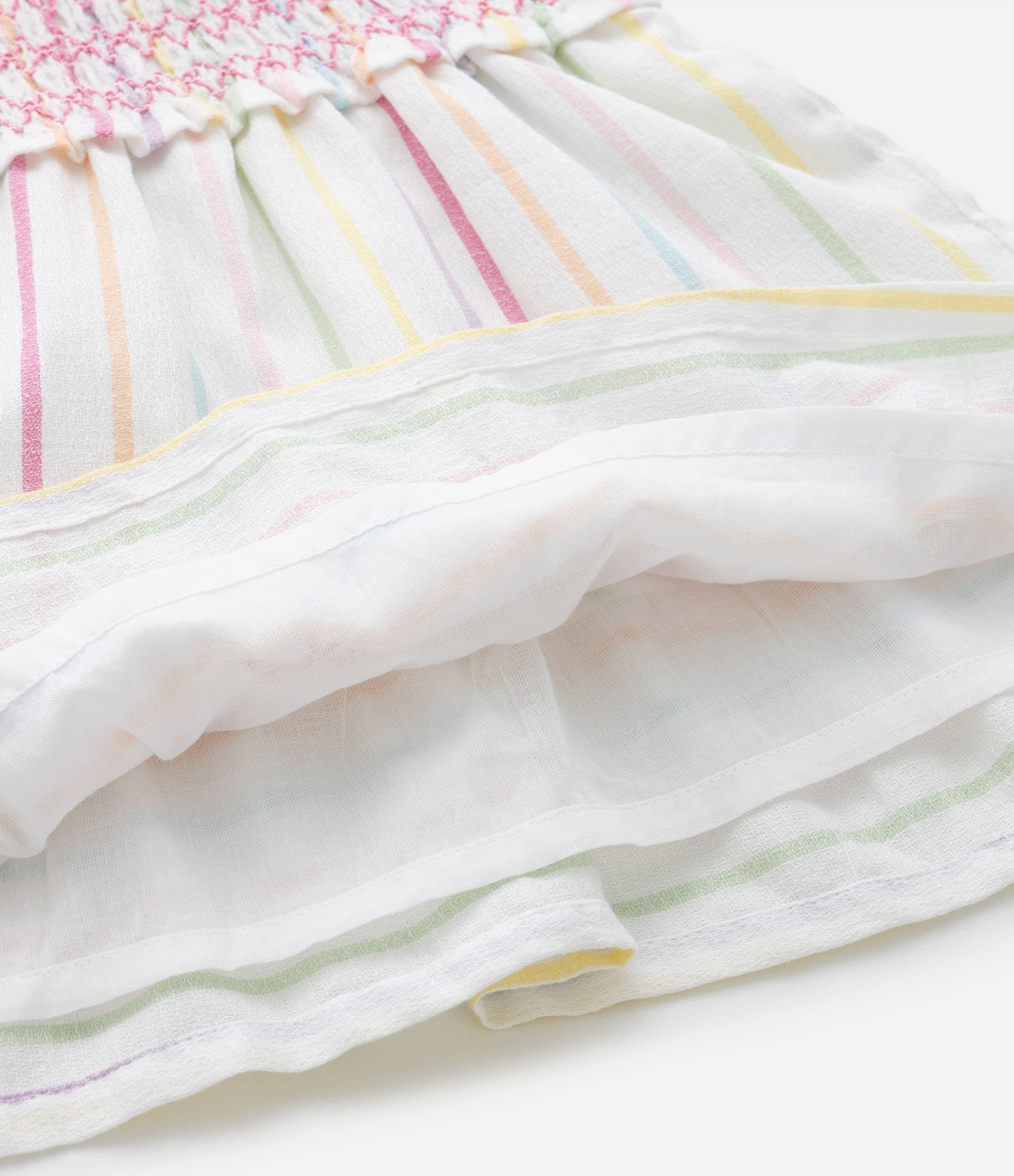 Vestido Infantil em Tricoline com Estampa de Listras- Tam 0 a 18 meses Multicores 5