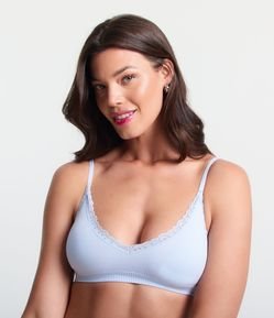 Sutiã com Bojo Removível Texturizado Sem Costura Com Renda