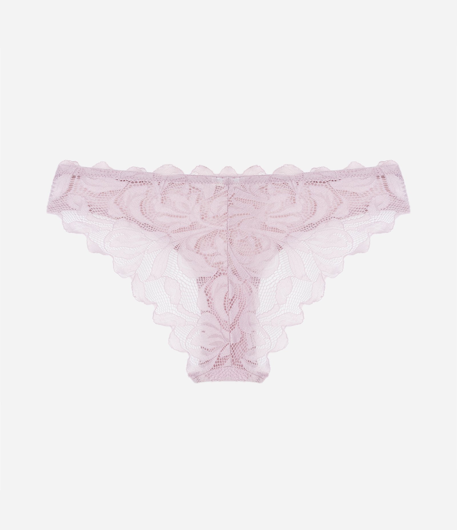 Calcinha Biquíni em Renda Rústica Floral Lilás Pastel 6
