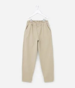 Calça Clochard Infantil em Sarja com Bolsos - Tam 5 a 14 Anos