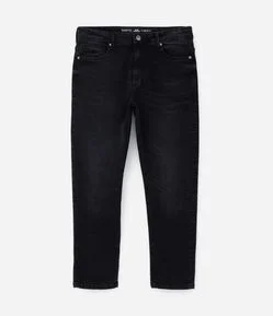 Calça Slim Cropped em Jeans