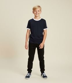Calça Jogger Infantil com Recortes - Tam 5 a 14 anos