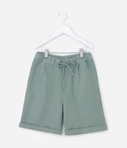 Bermuda Infantil com Barra Dobradinha - Tam 5 a 14 anos