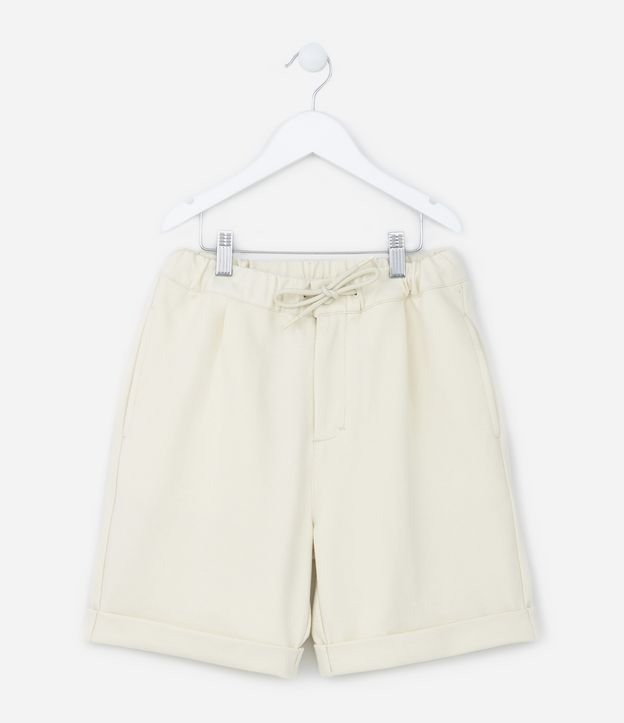 Bermuda Infantil com Barra Dobradinha - Tam 5 a 14 anos