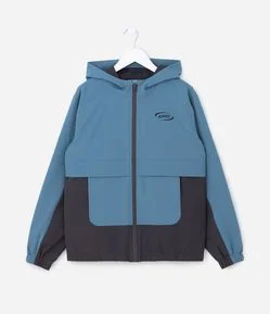 Jaqueta Infantil com Capuz e Recortes - Tam 5 a  14 Anos