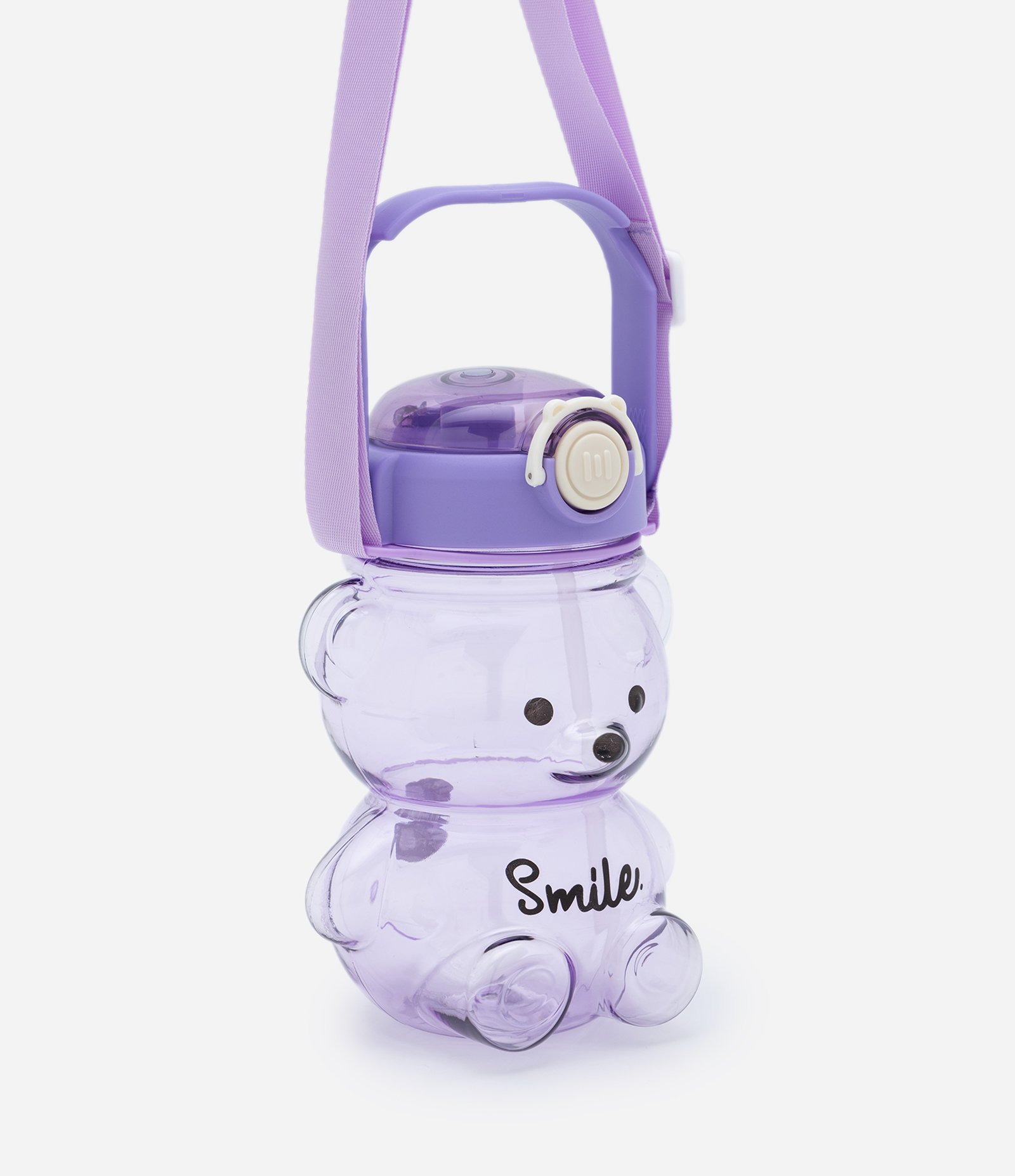 Garrafa com Alça e Formato de Urso 1L Roxo 1