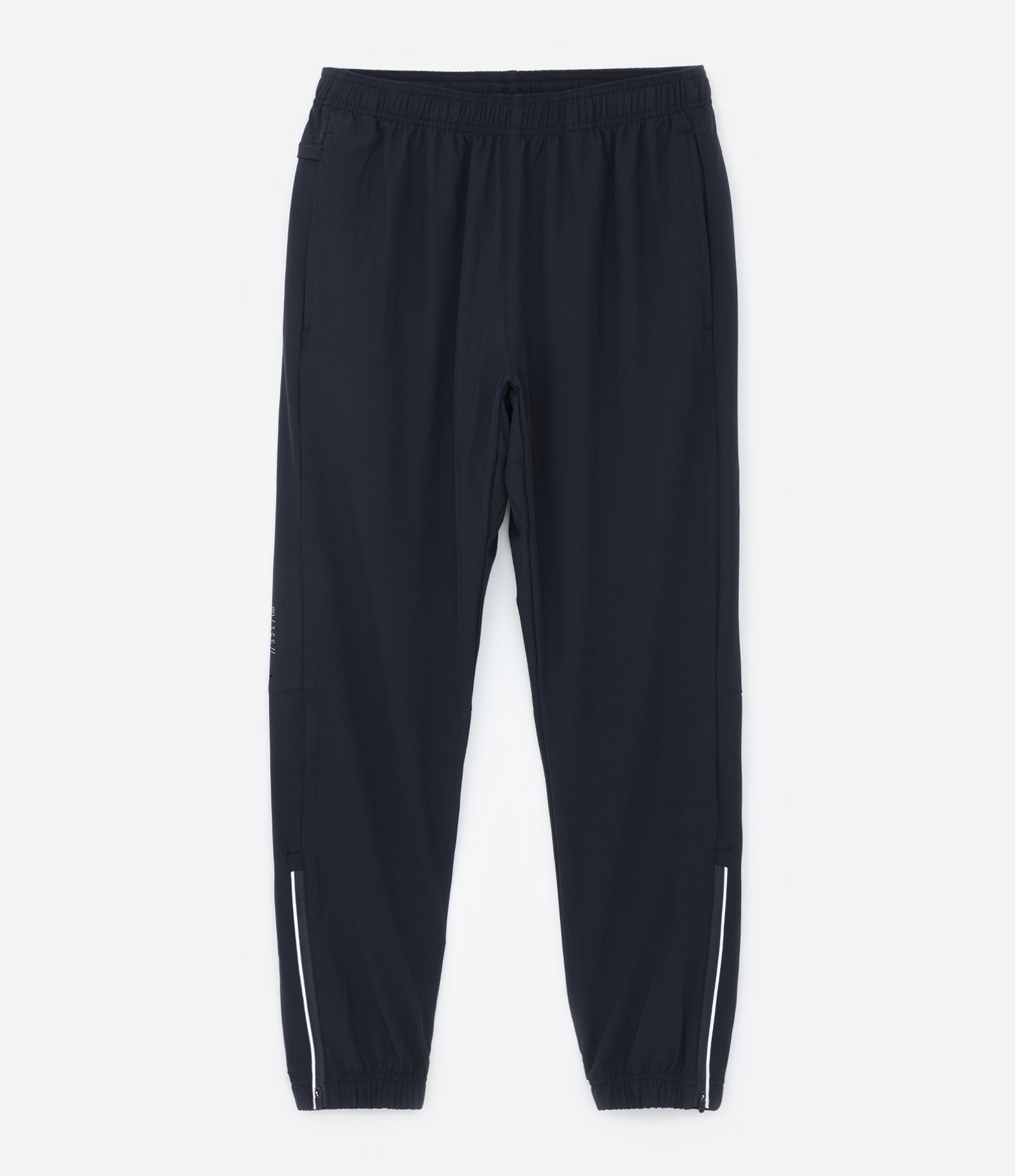 Calça Esportiva com Recorte de Tecido Refletivo com Zíper na Barra Preto 7