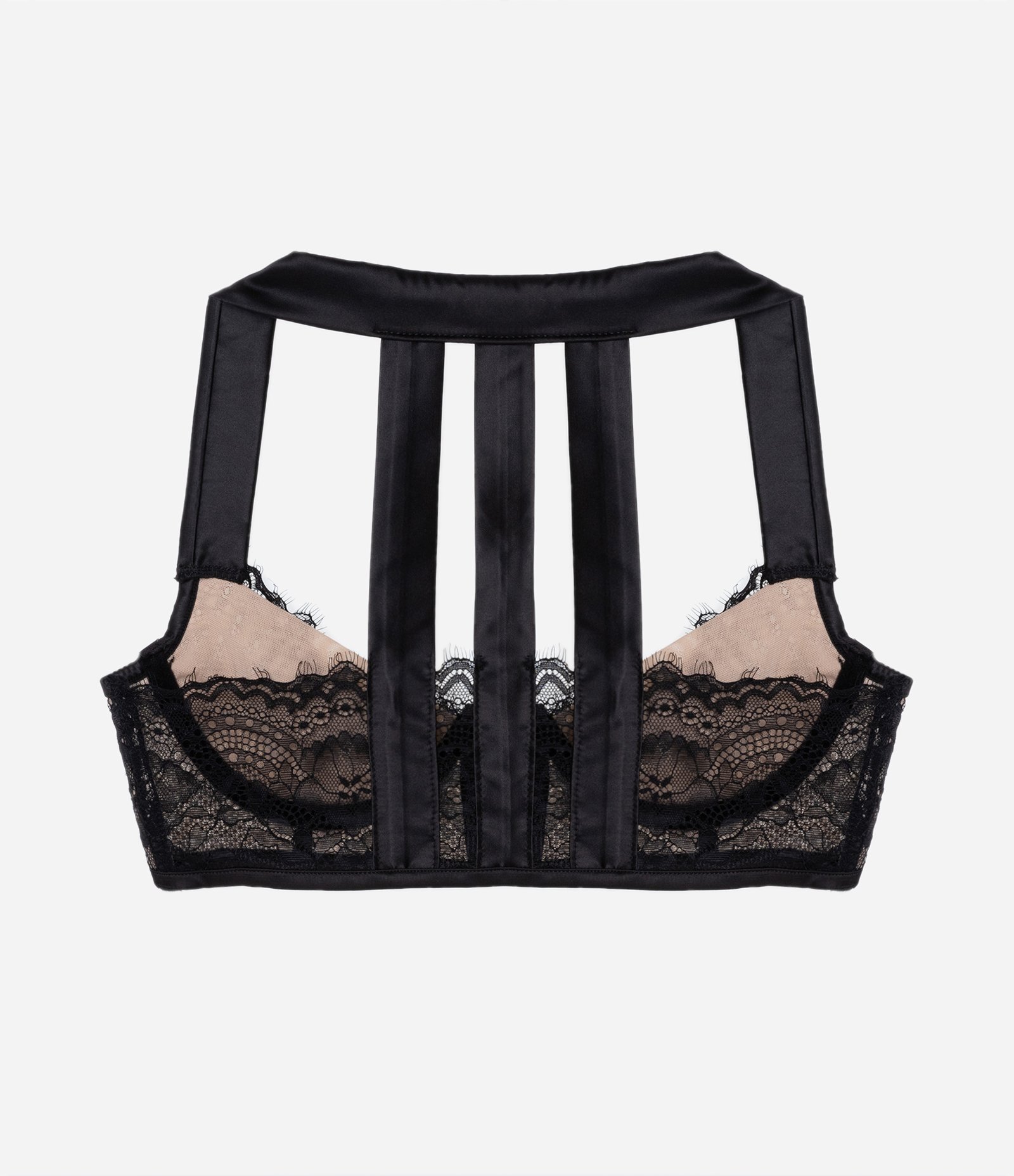 Sutiã Alongado com Detalhe de Zíper e Tiras nas Costas Preto 6