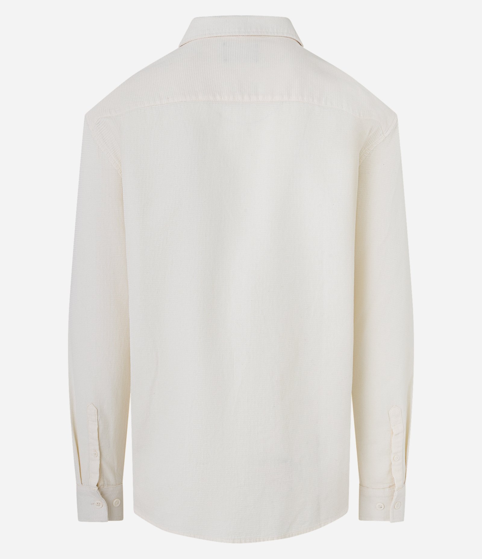Camisa Overshirt em Tricoline Texturizada e com Botões Branco 7