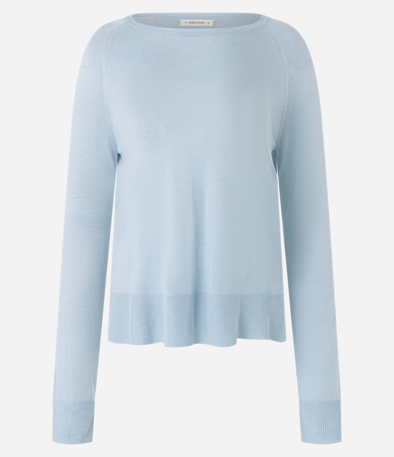 Suéter em Tricô com Gola Redonda Azul Bebê 5