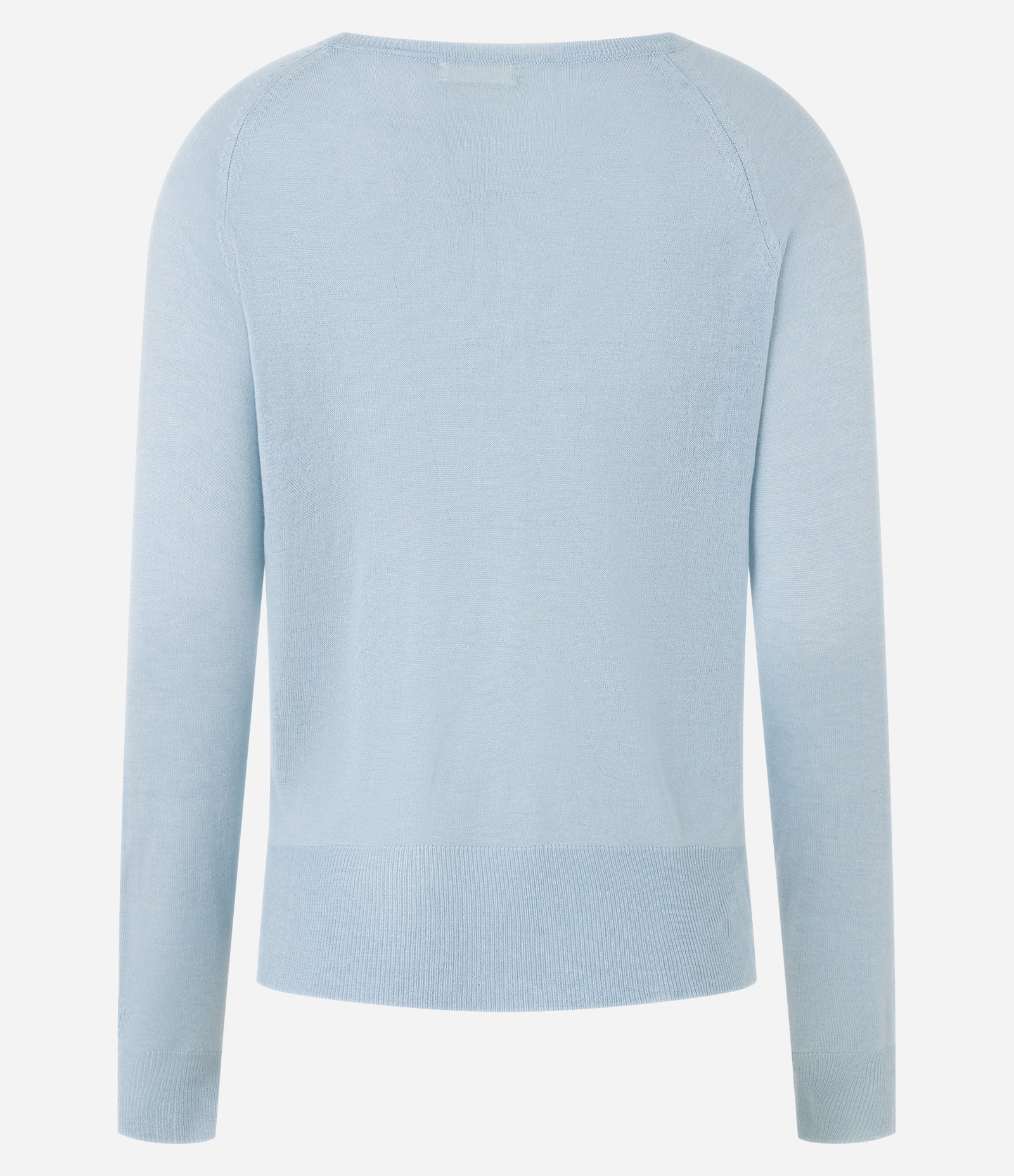 Suéter em Tricô com Gola Redonda Azul Bebê 7