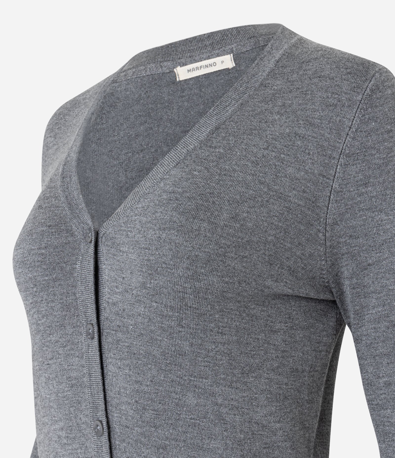 Cardigan em Tricô com Fechamento em Botões Cinza 6