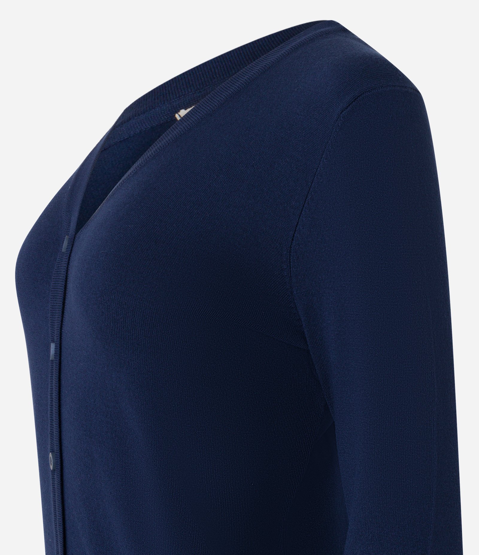 Cardigan em Tricô com Fechamento em Botões Azul 7
