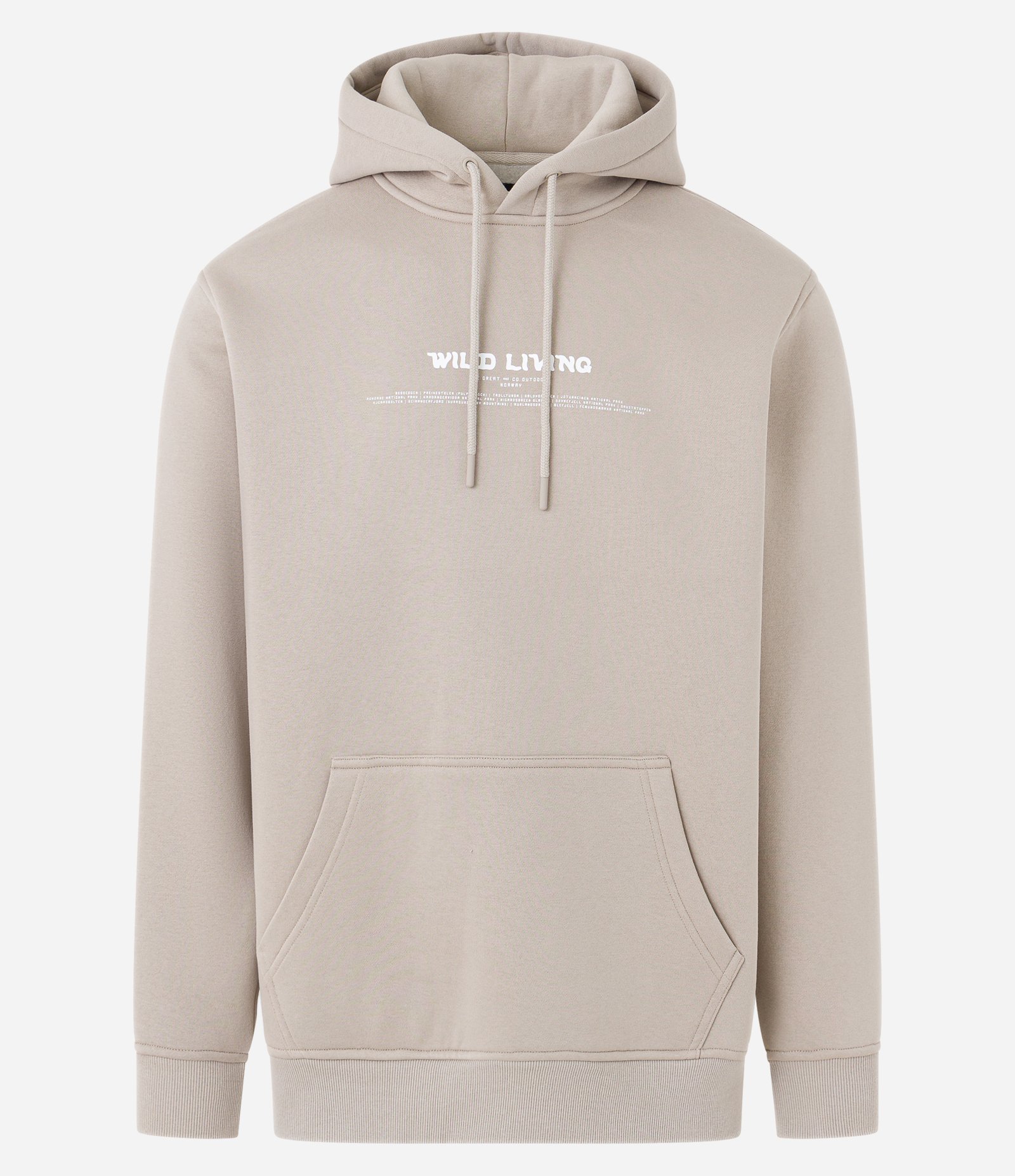 Blusão em Moletom com Capuz e Lettering Wild Living Bege 7