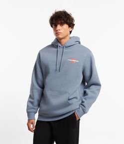 Blusão em Moletom Forro Fleece e Estampa The Coast