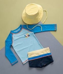 Conjunto Infantil com Proteção UV e Chapéu - Tam 1 a 4 Anos