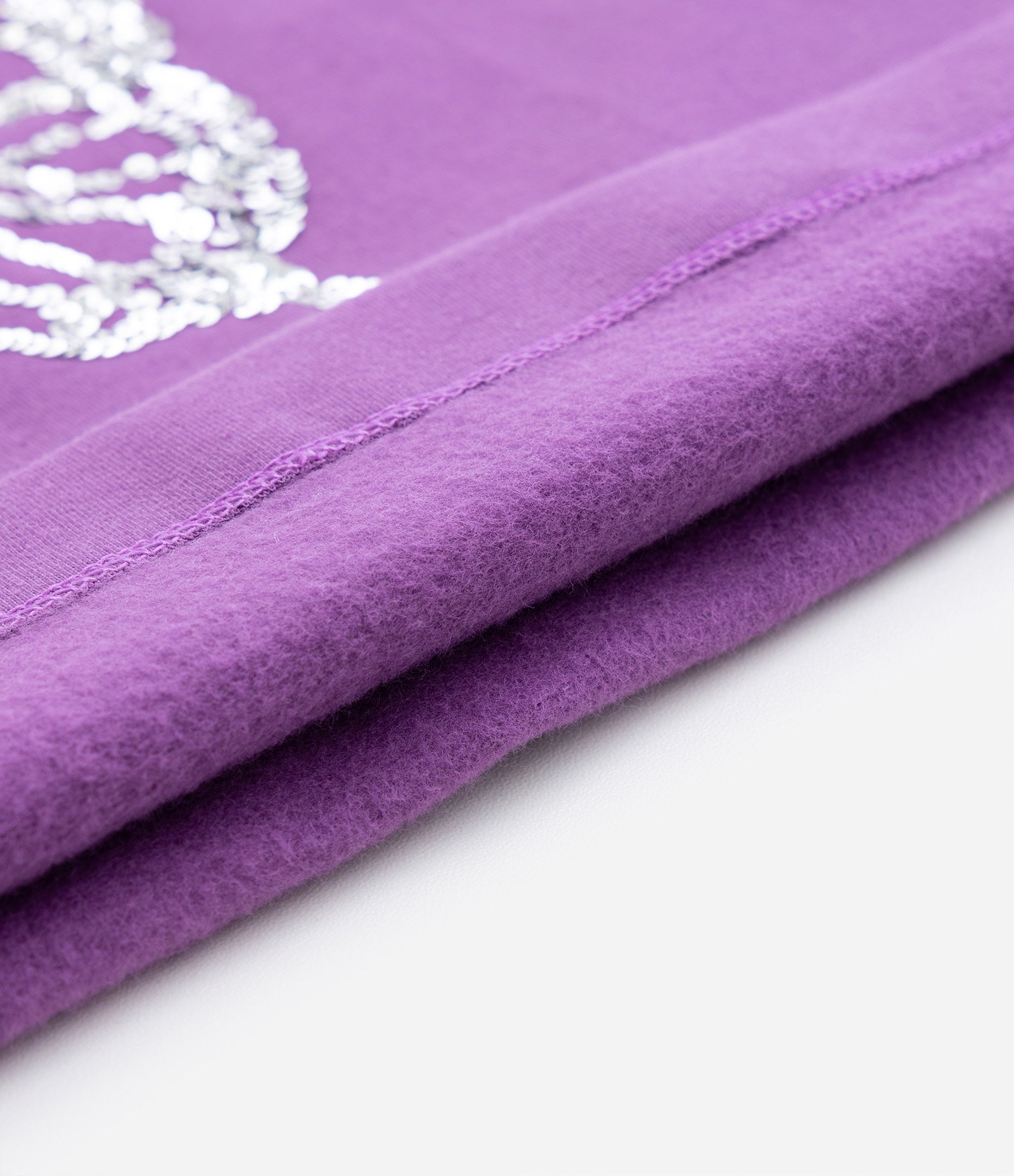 Blusão Cropped Infantil em Moletom Quentinho - Tam 5 A 14 Anos Roxo 4