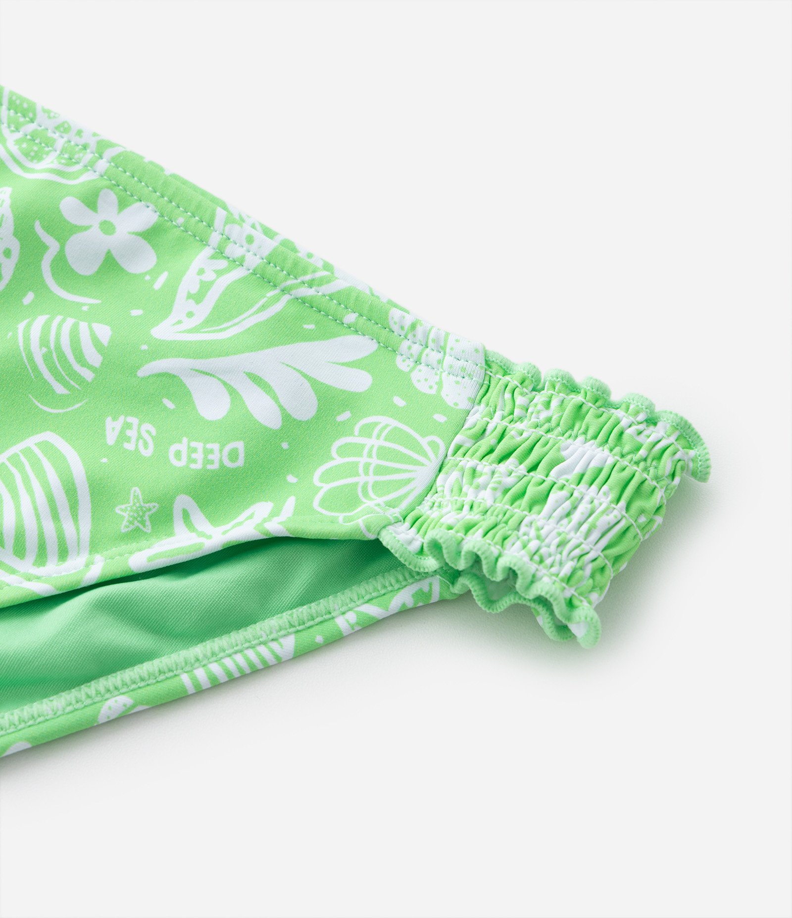 Biquíni Infantil em Microfibra com Estampa Conchinhas- Tam 5 a 14 Anos Verde 5