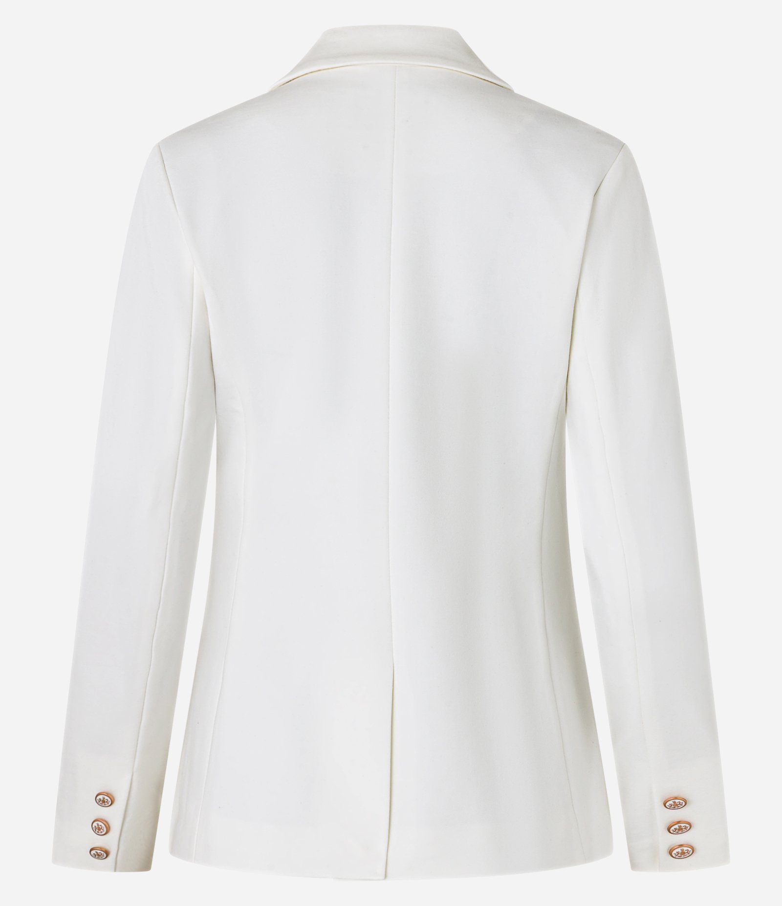 Blazer Alfaiatado em Ponto Roma com Botões Brasão Branco Neve 8