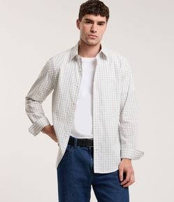 Camisa Comfort em Algodão com Estampa Xadrez