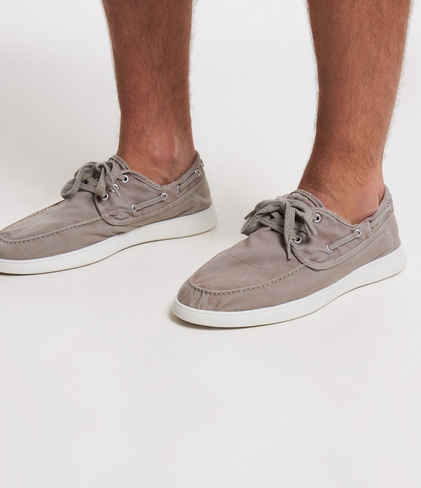 Mocassim Docksider com Amarração e Cadarço Cinza 6