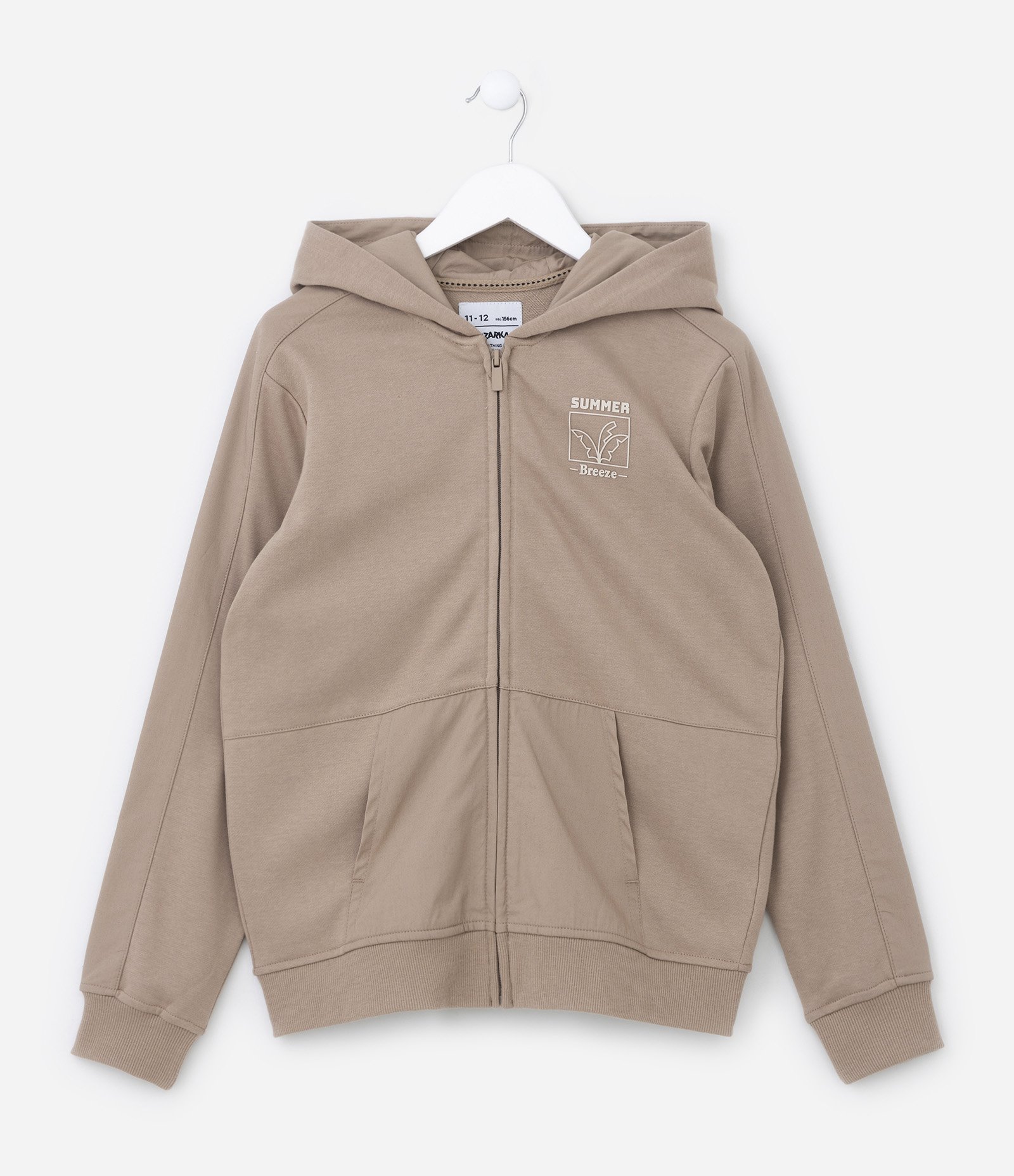 Jaqueta Infantil com Bolsos e Recortes - Tam 5 a 14 Anos Marrom 1