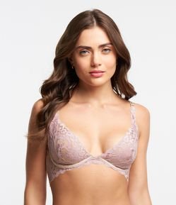 Sutiã sem Bojo com Aro em Renda