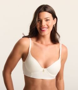 Sutiã Meia Taça Alongado com Botões Madrepérola