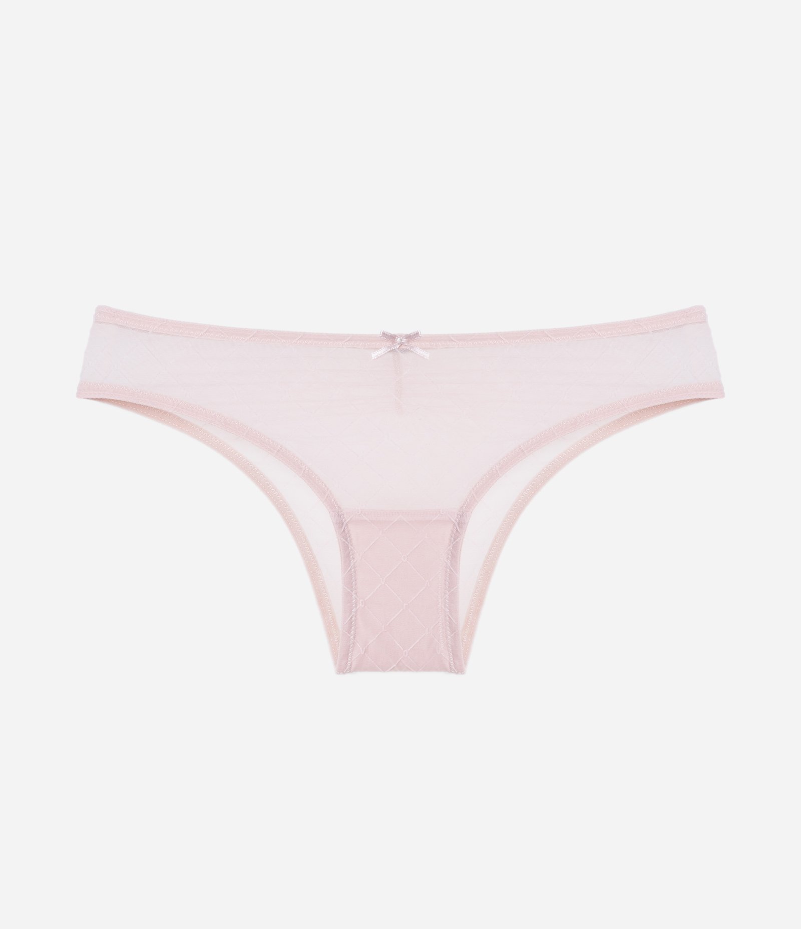 Calcinha Biquíni em Tule com Textura Rosa 5