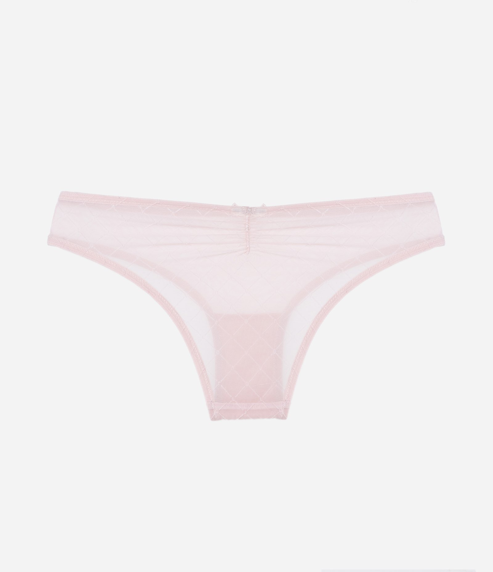 Calcinha Biquíni em Tule com Textura Rosa 6
