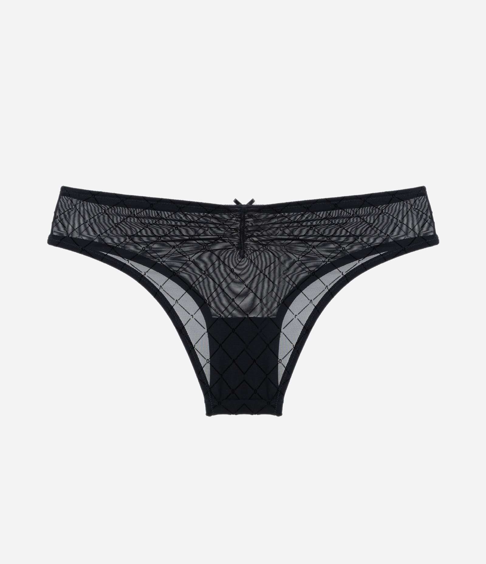 Calcinha Biquíni em Tule com Textura Preto 6