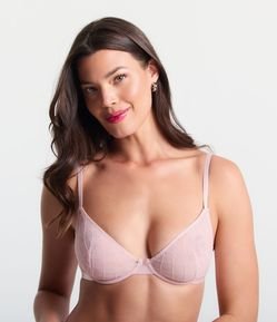 Sutiã sem Bojo com Aro em Tule Texturizado