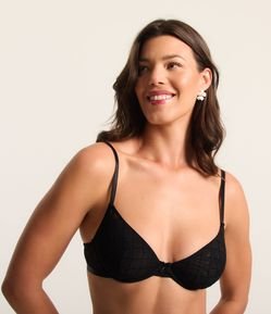 Sutiã sem Bojo com Aro em Tule Texturizado