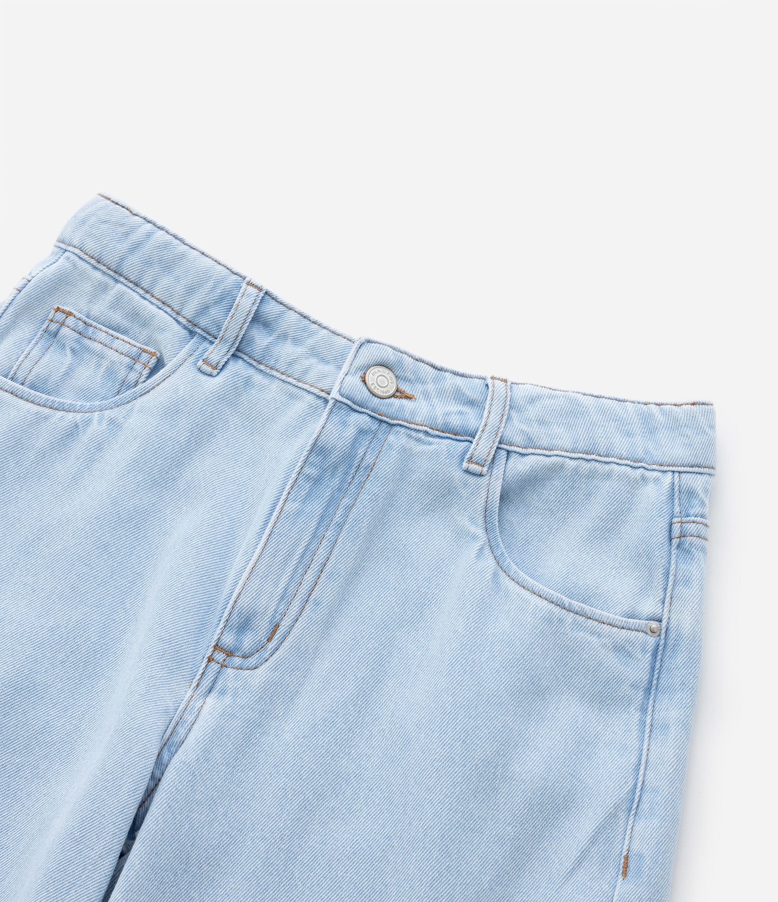 Calça Cargo Infantil Jeans - Tam 5 A 14 Anos Azul 5